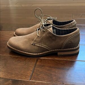 Penguin Men's Brown Leather Shoes size 10.5